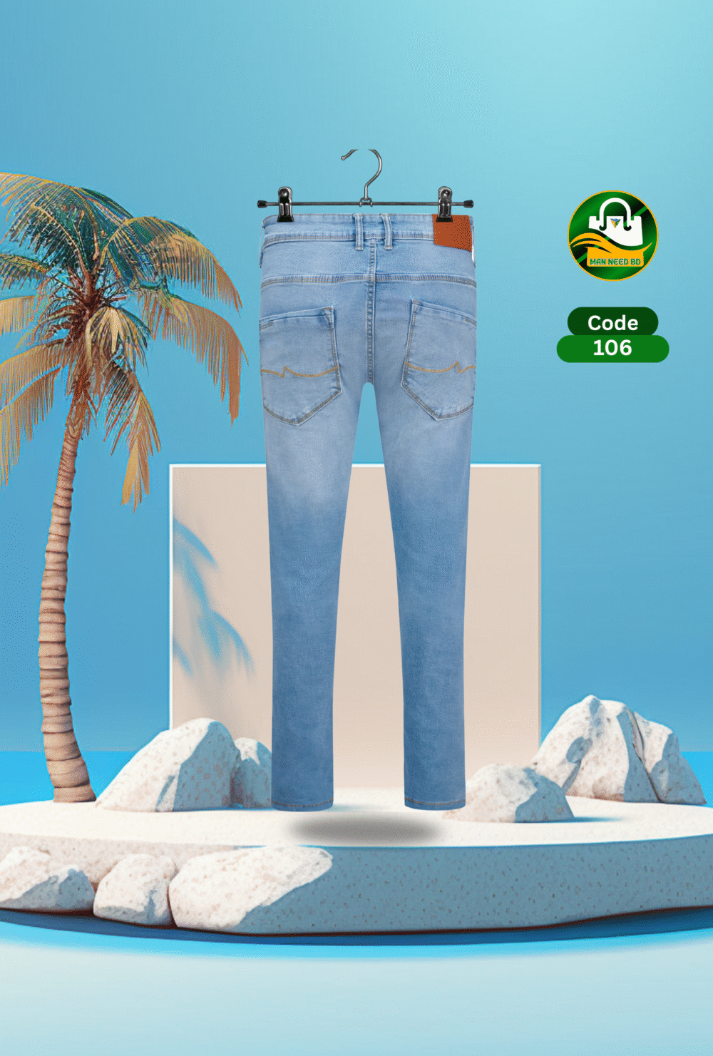 Blue Star Light Blue Denim Jeans for Men – Stretchable Cotton Comfort