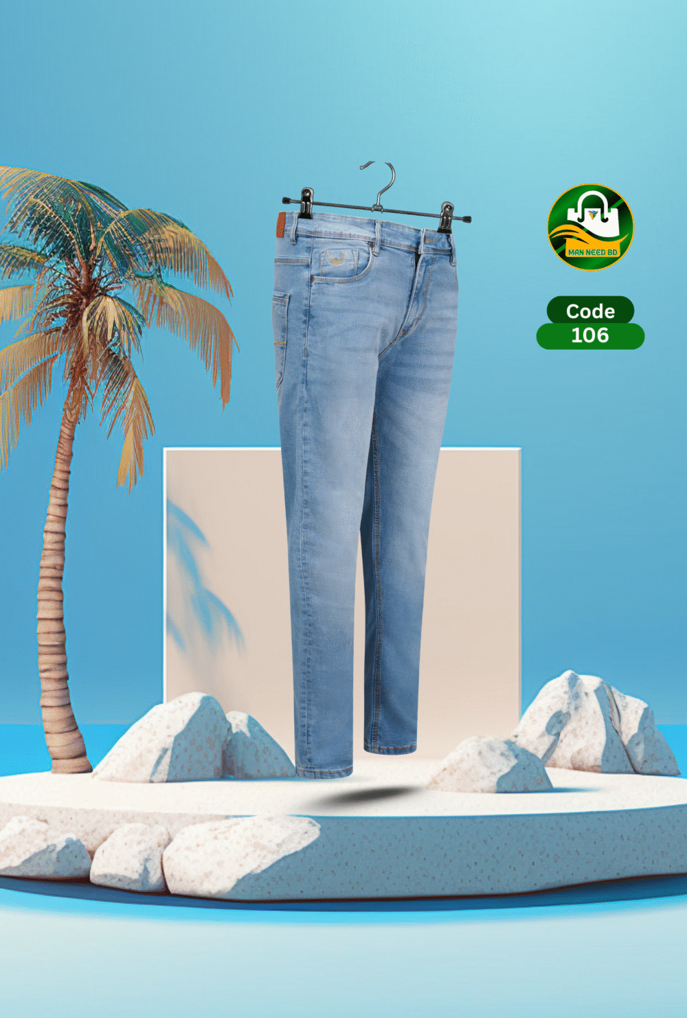 Blue Star Light Blue Denim Jeans for Men – Stretchable Cotton Comfort