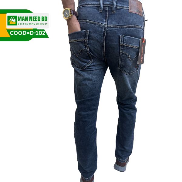 Men's Stylish Slim Fit Denim Jeans – Dark Wash
