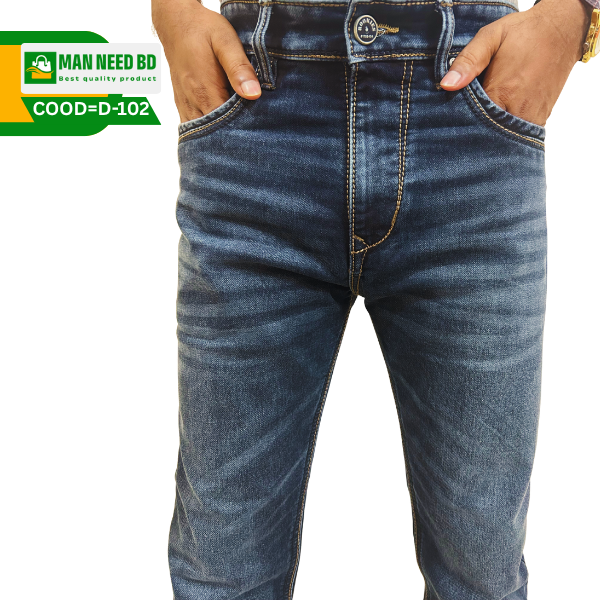 Men's Stylish Slim Fit Denim Jeans – Dark Wash