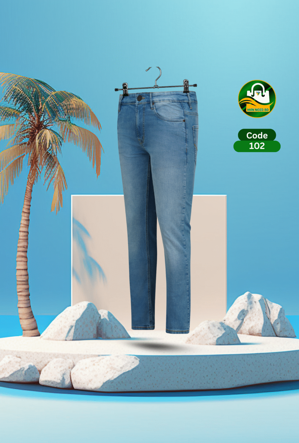 Pepe Light Blue Stretch Cotton Jeans Pant for Men